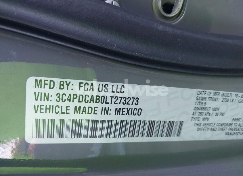 Photo 9 of 2020 Dodge Journey SE VALUE (VIN 3C4PDCAB0LT273273)