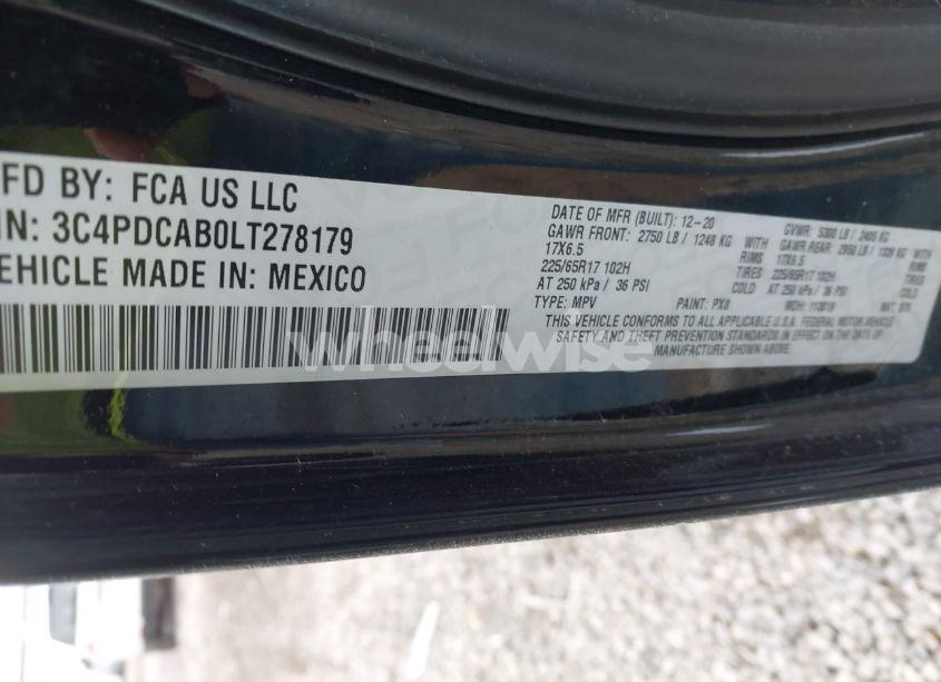 Photo 9 of 2020 Dodge Journey SE VALUE (VIN 3C4PDCAB0LT278179)