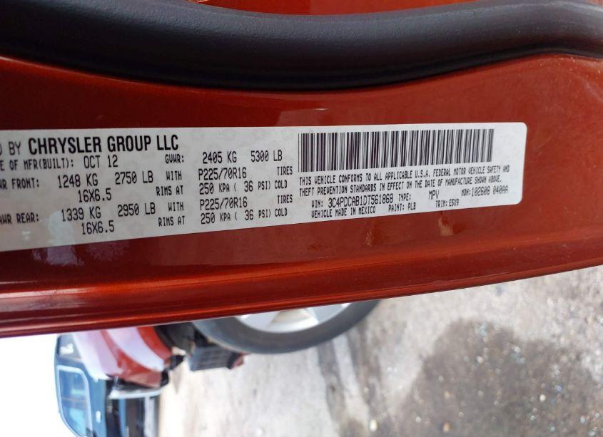 Photo 9 of 2013 Dodge Journey AMERICAN VALUE PKG (VIN 3C4PDCAB1DT561868)