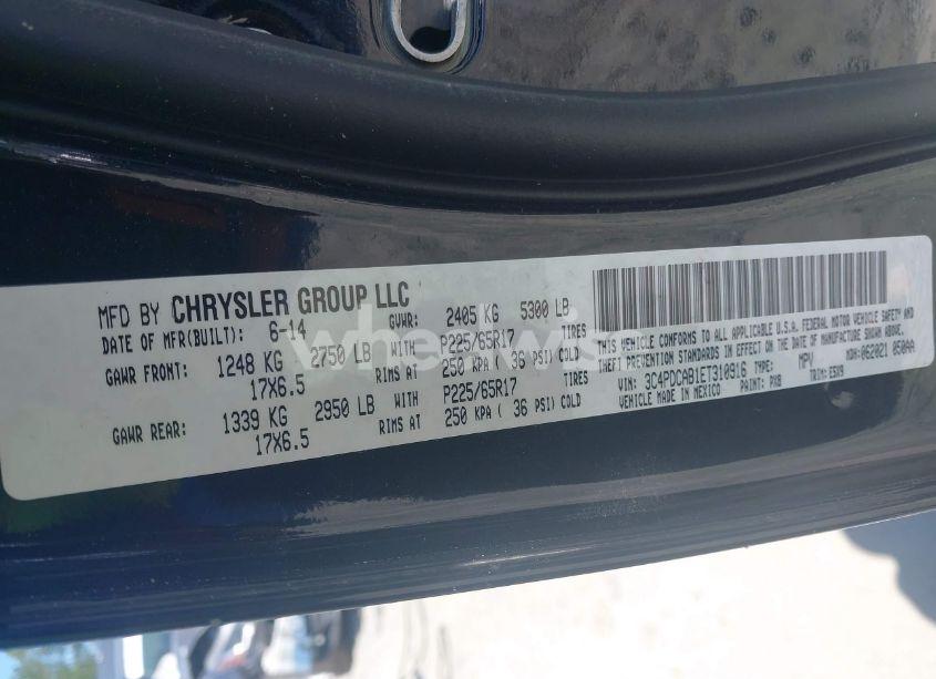 Photo 9 of 2014 Dodge Journey AMERICAN VALUE PKG (VIN 3C4PDCAB1ET310916)