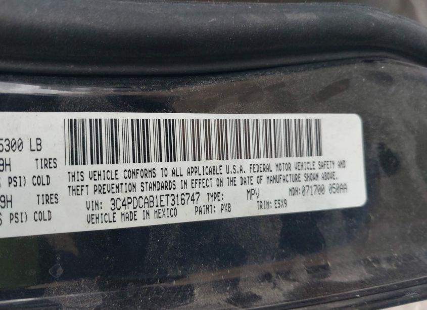 Photo 9 of 2014 Dodge Journey SE (VIN 3C4PDCAB1ET316747)