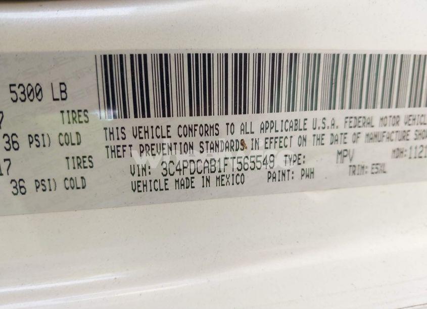 Photo 9 of 2015 Dodge Journey AMERICAN VALUE PKG (VIN 3C4PDCAB1FT565549)