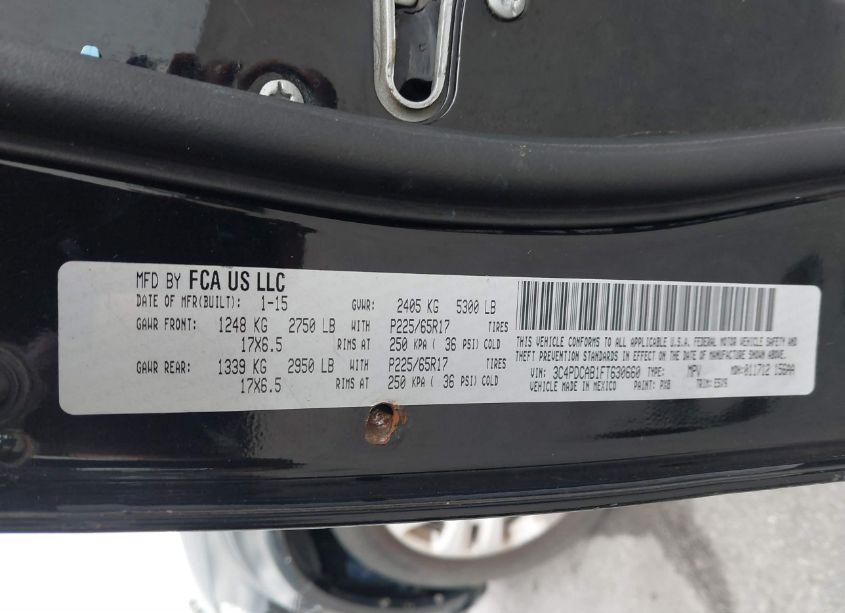 Photo 9 of 2015 Dodge Journey AMERICAN VALUE PKG (VIN 3C4PDCAB1FT630660)