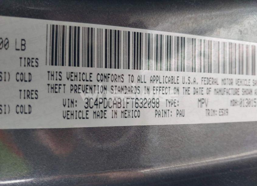 Photo 9 of 2015 Dodge Journey SE (VIN 3C4PDCAB1FT632098)