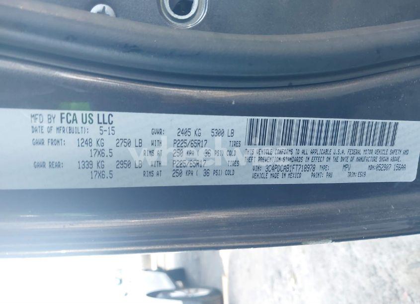 Photo 9 of 2015 Dodge Journey AMERICAN VALUE PKG (VIN 3C4PDCAB1FT718978)