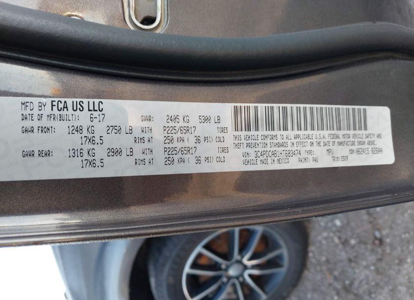 Photo 9 of 2017 Dodge Journey SE (VIN 3C4PDCAB1HT683474)