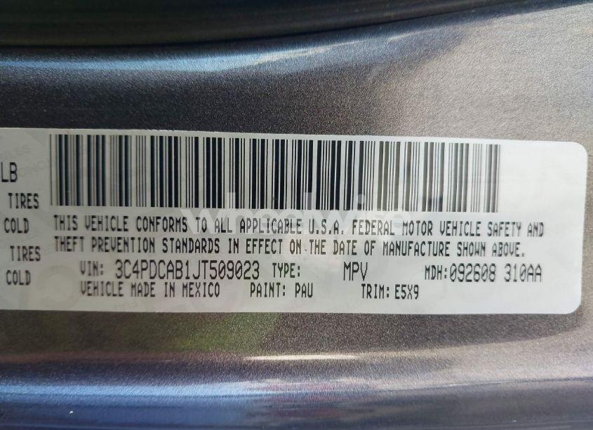 Photo 9 of 2018 Dodge Journey SE (VIN 3C4PDCAB1JT509023)