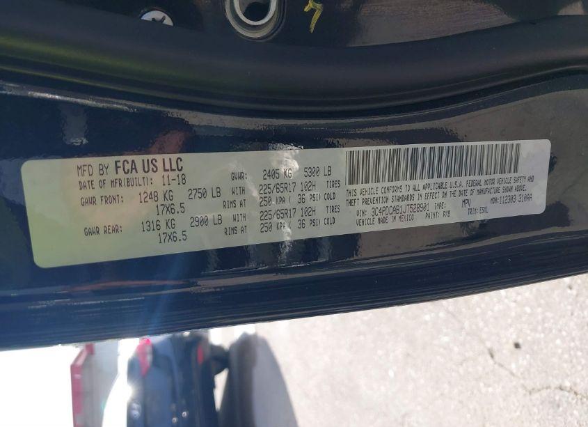 Photo 9 of 2018 Dodge Journey SE (VIN 3C4PDCAB1JT528901)