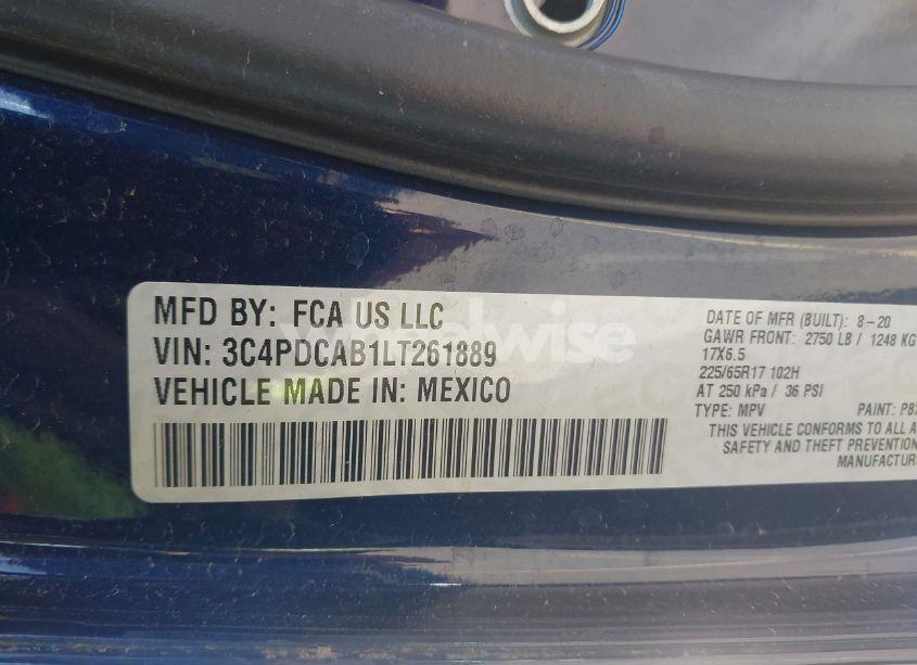 Photo 9 of 2020 Dodge Journey SE VALUE (VIN 3C4PDCAB1LT261889)