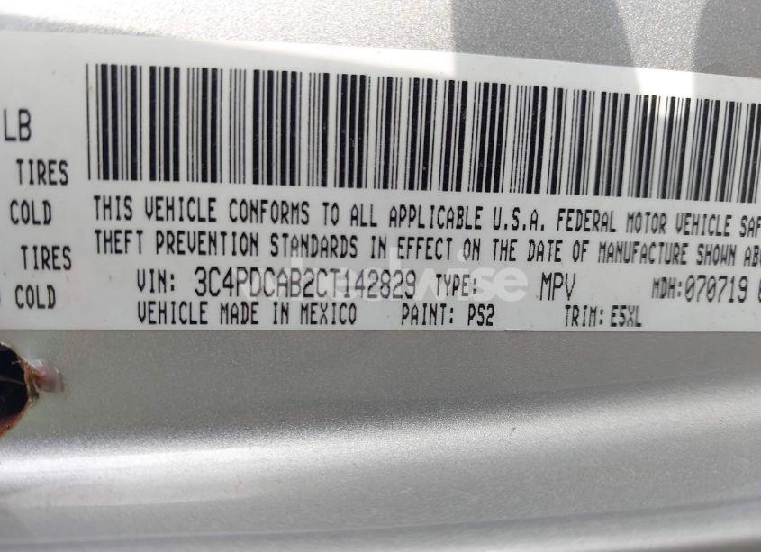 Photo 9 of 2012 Dodge Journey SE/AVP (VIN 3C4PDCAB2CT142829)