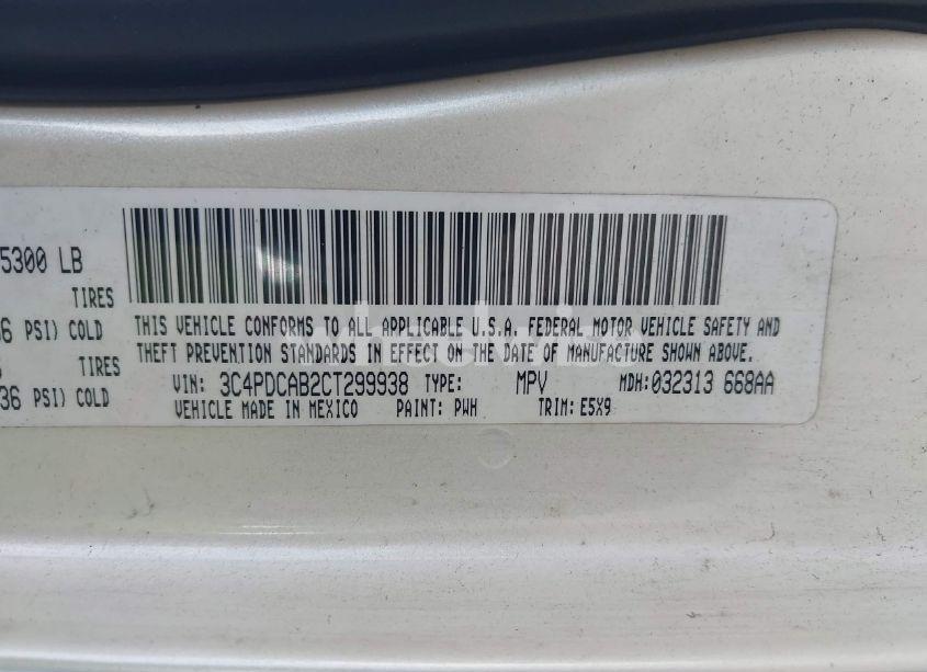 Photo 9 of 2012 Dodge Journey SE/AVP (VIN 3C4PDCAB2CT299938)