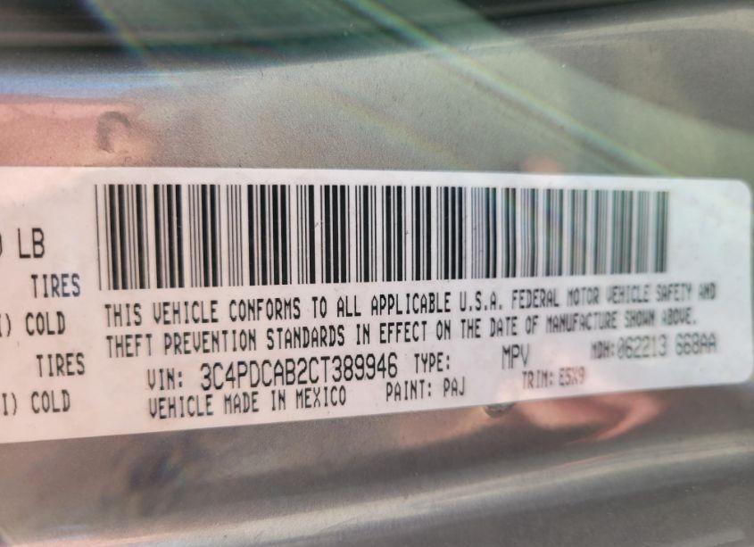 Photo 8 of 2012 Dodge Journey SE/AVP (VIN 3C4PDCAB2CT389946)