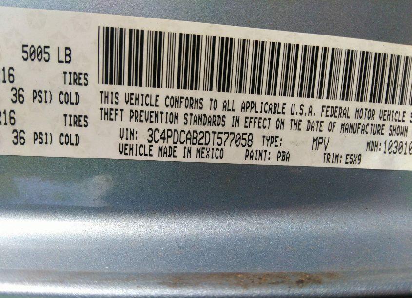 Photo 9 of 2013 Dodge Journey AMERICAN VALUE PKG (VIN 3C4PDCAB2DT577058)