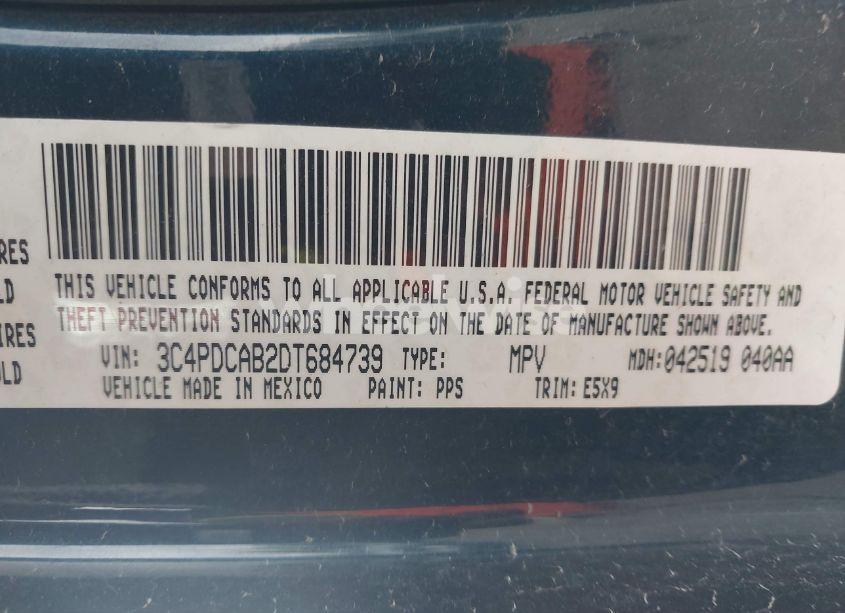 Photo 9 of 2013 Dodge Journey SE (VIN 3C4PDCAB2DT684739)