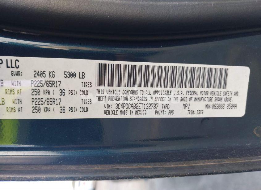 Photo 9 of 2014 Dodge Journey SE (VIN 3C4PDCAB2ET132787)