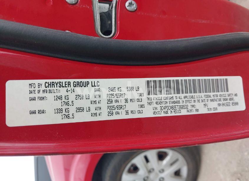 Photo 9 of 2014 Dodge Journey AMERICAN VALUE PKG (VIN 3C4PDCAB2ET268532)