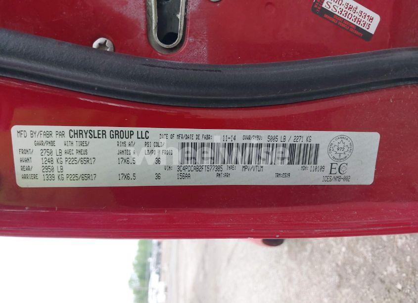 Photo 9 of 2015 Dodge Journey CVP/SE PLUS (VIN 3C4PDCAB2FT577385)