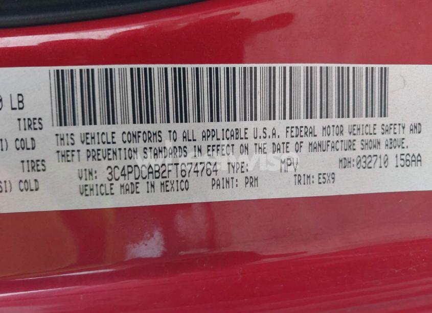 Photo 9 of 2015 Dodge Journey AMERICAN VALUE PKG (VIN 3C4PDCAB2FT674764)