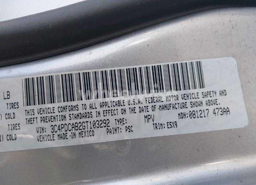 Photo 9 of 2016 Dodge Journey SE (VIN 3C4PDCAB2GT103292)