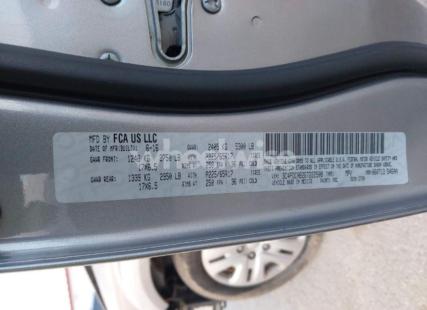 Photo 9 of 2016 Dodge Journey SE (VIN 3C4PDCAB2GT222508)