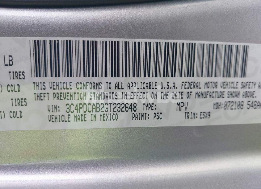 Photo 9 of 2016 Dodge Journey SE (VIN 3C4PDCAB2GT232648)