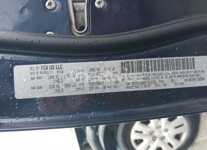 Photo 9 of 2017 Dodge Journey SE (VIN 3C4PDCAB2HT516721)