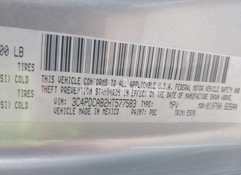 Photo 9 of 2017 Dodge Journey SE (VIN 3C4PDCAB2HT577583)