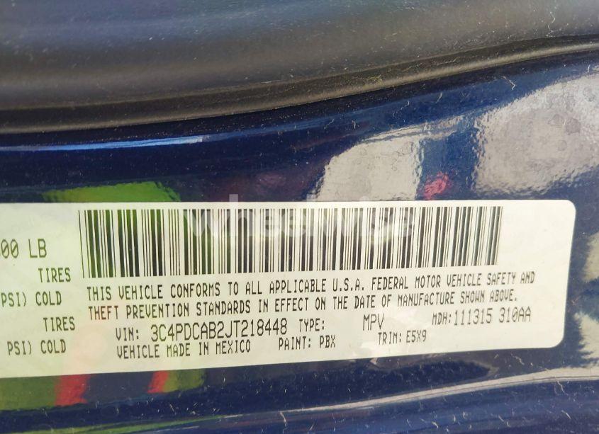 Photo 9 of 2018 Dodge Journey SE (VIN 3C4PDCAB2JT218448)