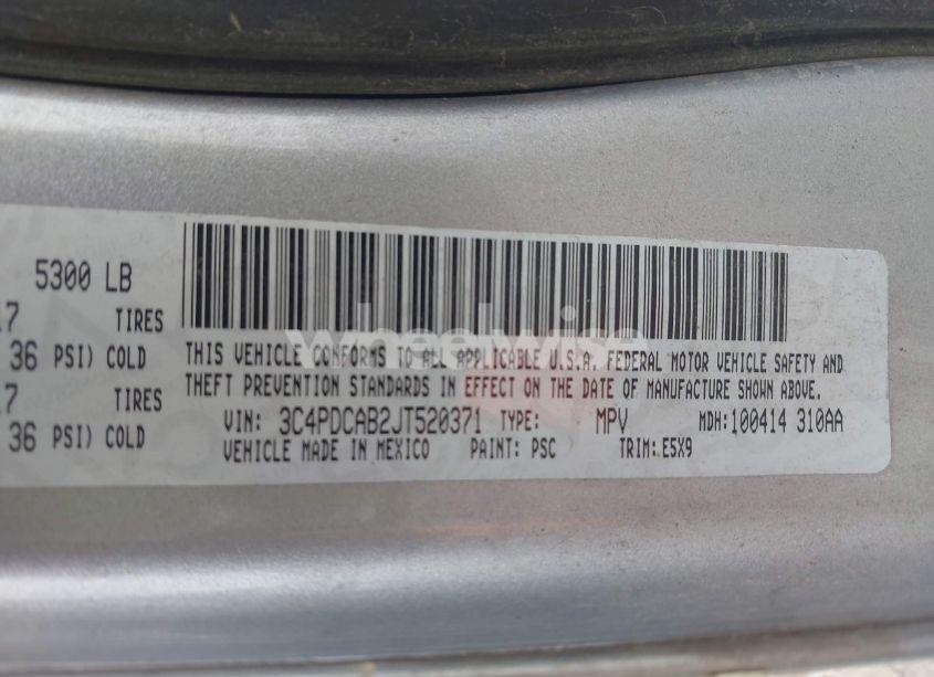 Photo 9 of 2018 Dodge Journey SE (VIN 3C4PDCAB2JT520371)