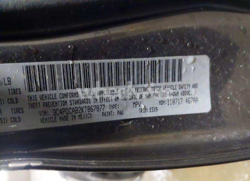 Photo 9 of 2019 Dodge Journey SE VALUE PACKAGE (VIN 3C4PDCAB2KT867877)