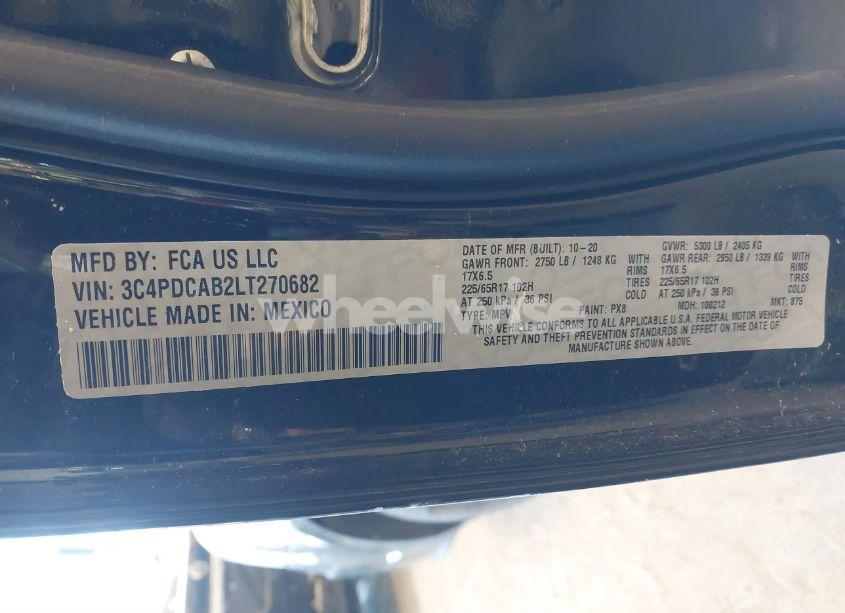 Photo 9 of 2020 Dodge Journey SE VALUE (VIN 3C4PDCAB2LT270682)