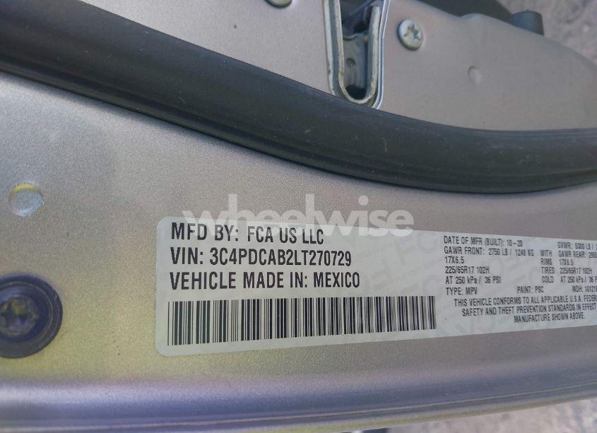 Photo 9 of 2020 Dodge Journey SE VALUE (VIN 3C4PDCAB2LT270729)