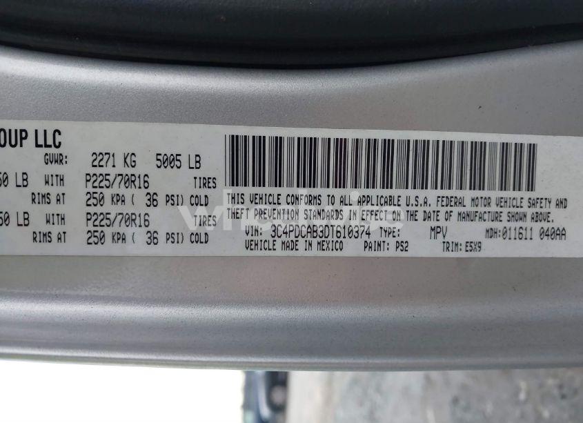 Photo 9 of 2013 Dodge Journey AMERICAN VALUE PKG (VIN 3C4PDCAB3DT610374)