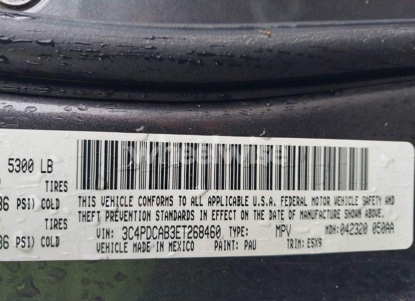 Photo 9 of 2014 Dodge Journey AMERICAN VALUE PKG (VIN 3C4PDCAB3ET268460)