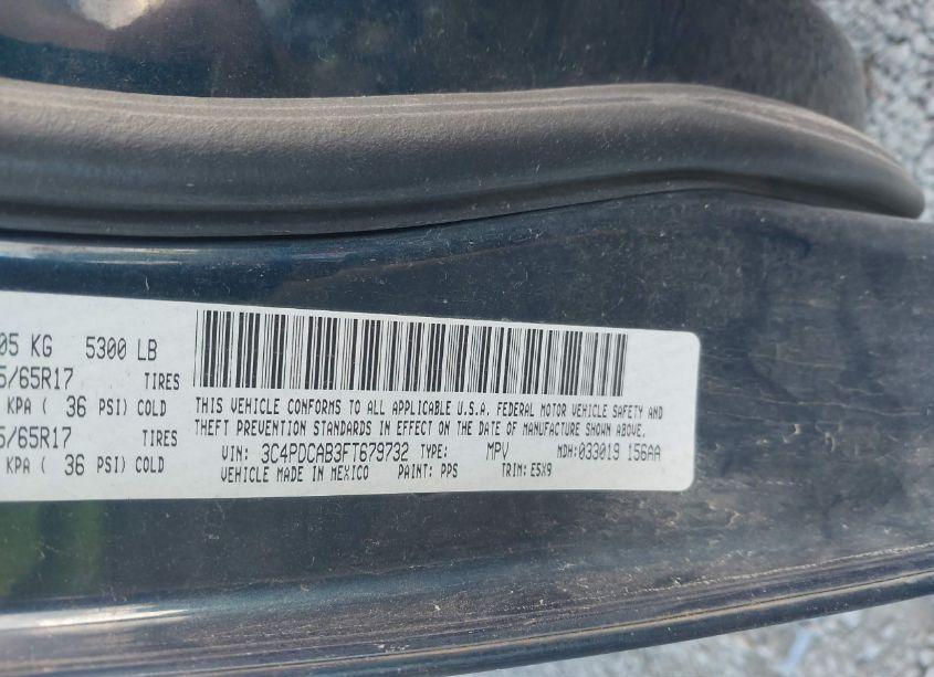 Photo 9 of 2015 Dodge Journey AMERICAN VALUE PKG (VIN 3C4PDCAB3FT679732)
