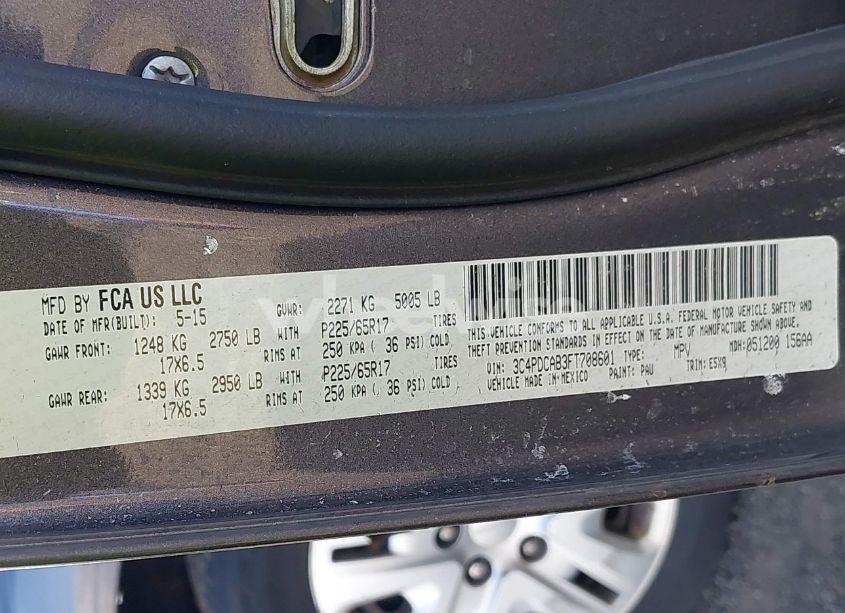 Photo 9 of 2015 Dodge Journey AMERICAN VALUE PKG (VIN 3C4PDCAB3FT708601)