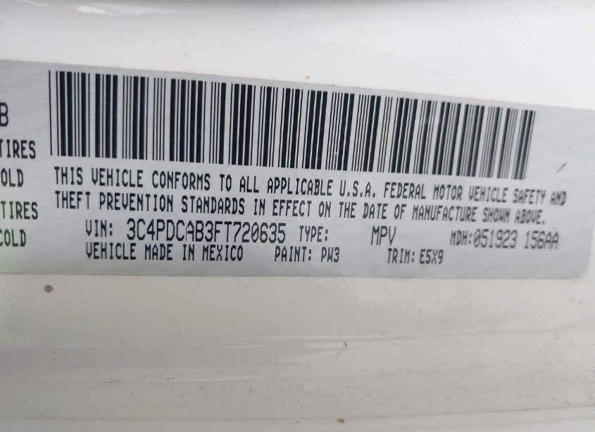 Photo 9 of 2015 Dodge Journey AMERICAN VALUE PKG (VIN 3C4PDCAB3FT720635)