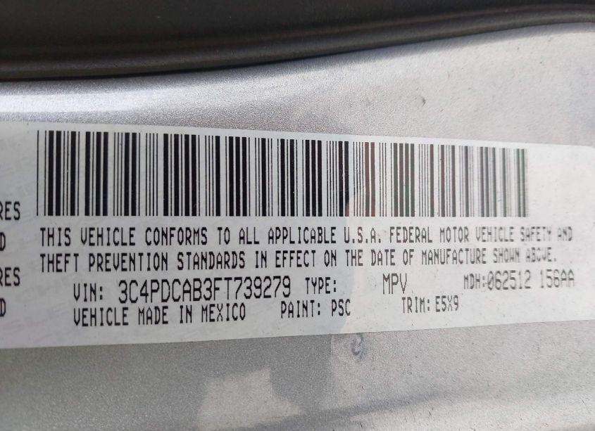 Photo 9 of 2015 Dodge Journey SE (VIN 3C4PDCAB3FT739279)