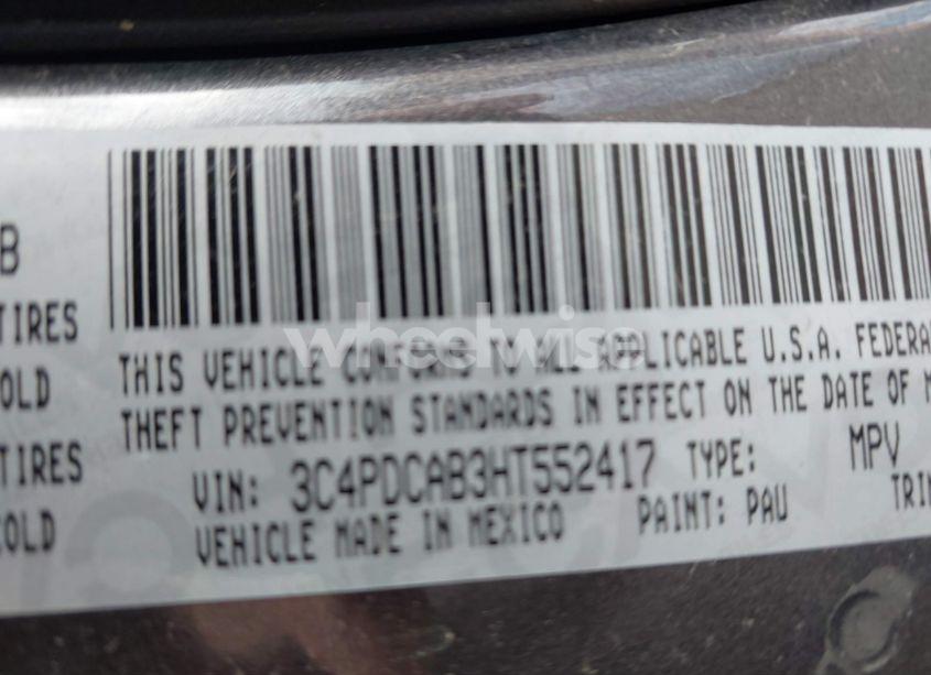 Photo 9 of 2017 Dodge Journey SE (VIN 3C4PDCAB3HT552417)