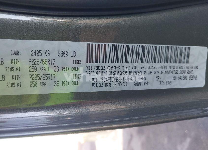 Photo 9 of 2017 Dodge Journey SE (VIN 3C4PDCAB3HT648421)