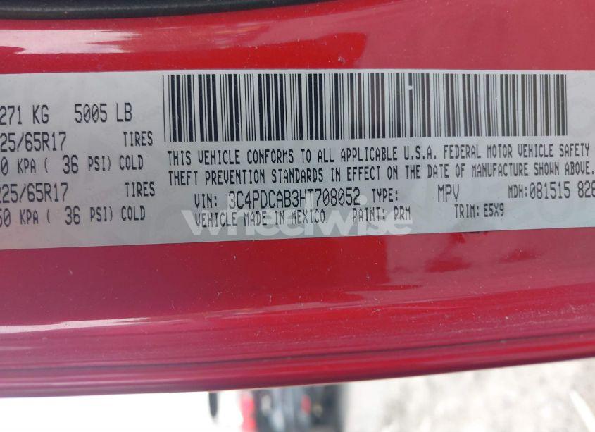 Photo 9 of 2017 Dodge Journey SE (VIN 3C4PDCAB3HT708052)