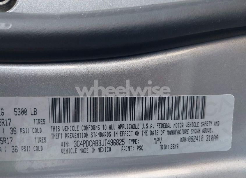 Photo 9 of 2018 Dodge Journey SE (VIN 3C4PDCAB3JT496825)