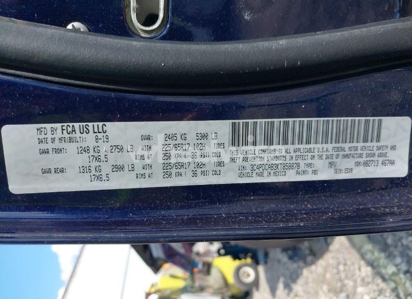 Photo 9 of 2019 Dodge Journey SE VALUE PACKAGE (VIN 3C4PDCAB3KT858878)