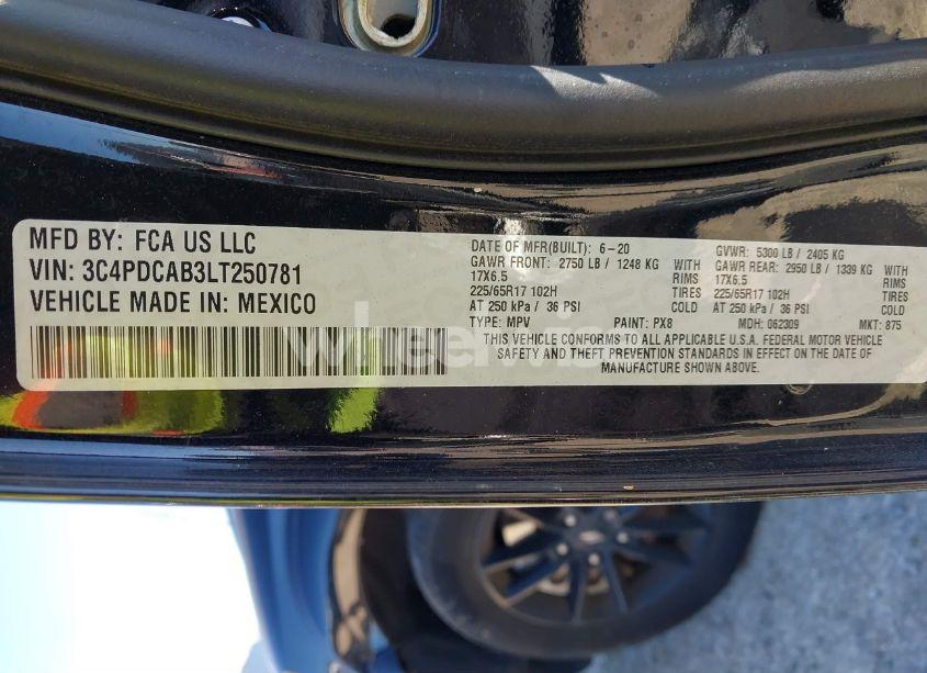 Photo 9 of 2020 Dodge Journey SE VALUE (VIN 3C4PDCAB3LT250781)