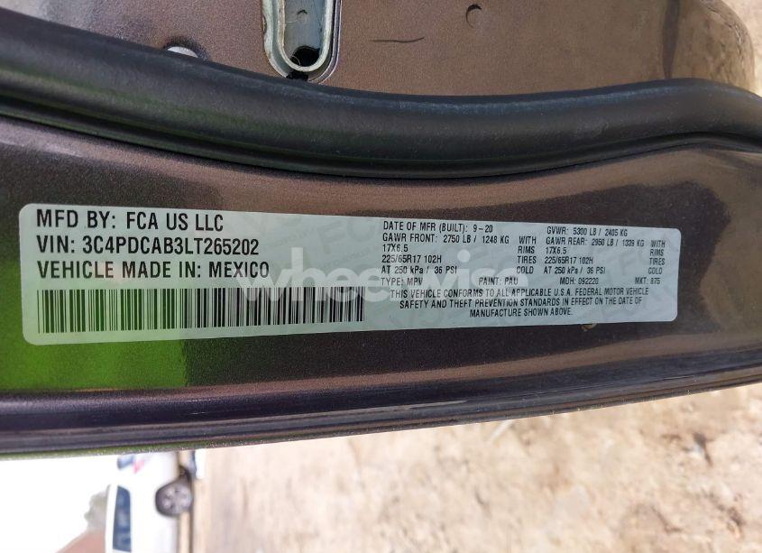 Photo 9 of 2020 Dodge Journey SE VALUE (VIN 3C4PDCAB3LT265202)