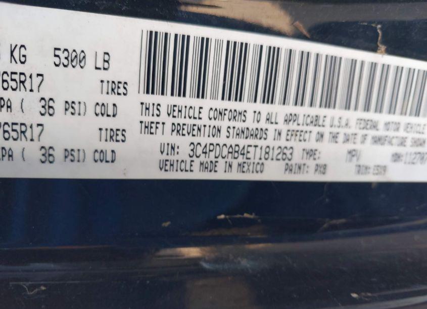 Photo 9 of 2014 Dodge Journey AMERICAN VALUE PKG (VIN 3C4PDCAB4ET181263)