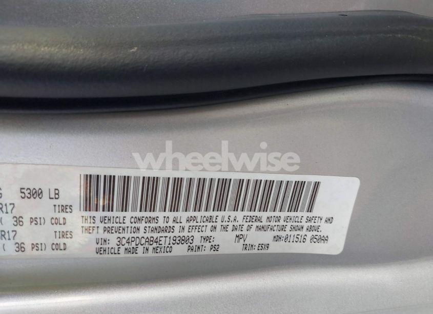 Photo 9 of 2014 Dodge Journey AMERICAN VALUE PKG (VIN 3C4PDCAB4ET193803)