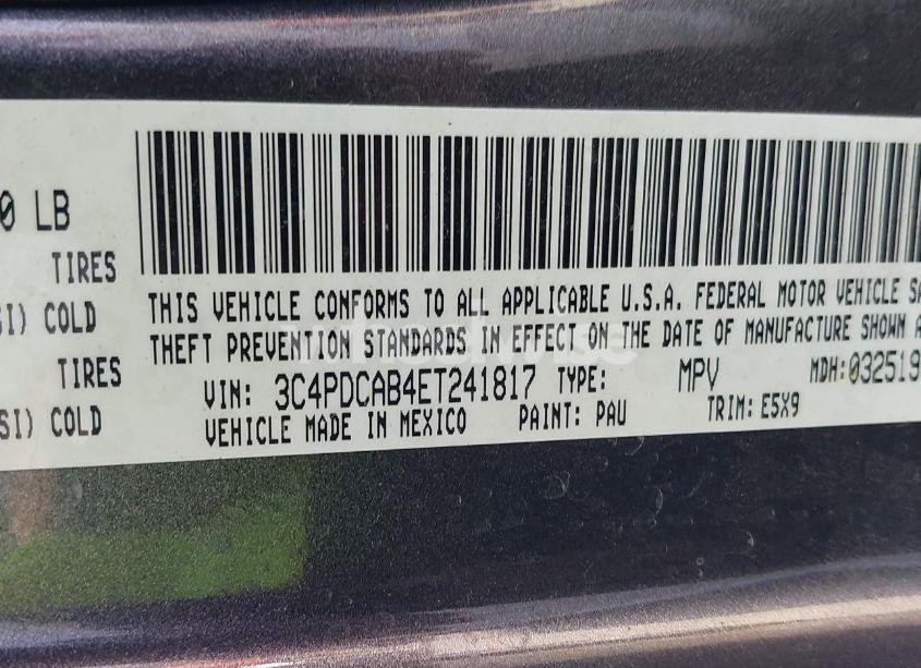 Photo 9 of 2014 Dodge Journey AMERICAN VALUE PKG (VIN 3C4PDCAB4ET241817)