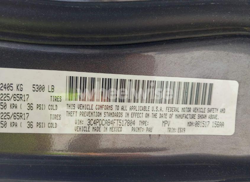 Photo 9 of 2015 Dodge Journey AMERICAN VALUE PKG (VIN 3C4PDCAB4FT517804)