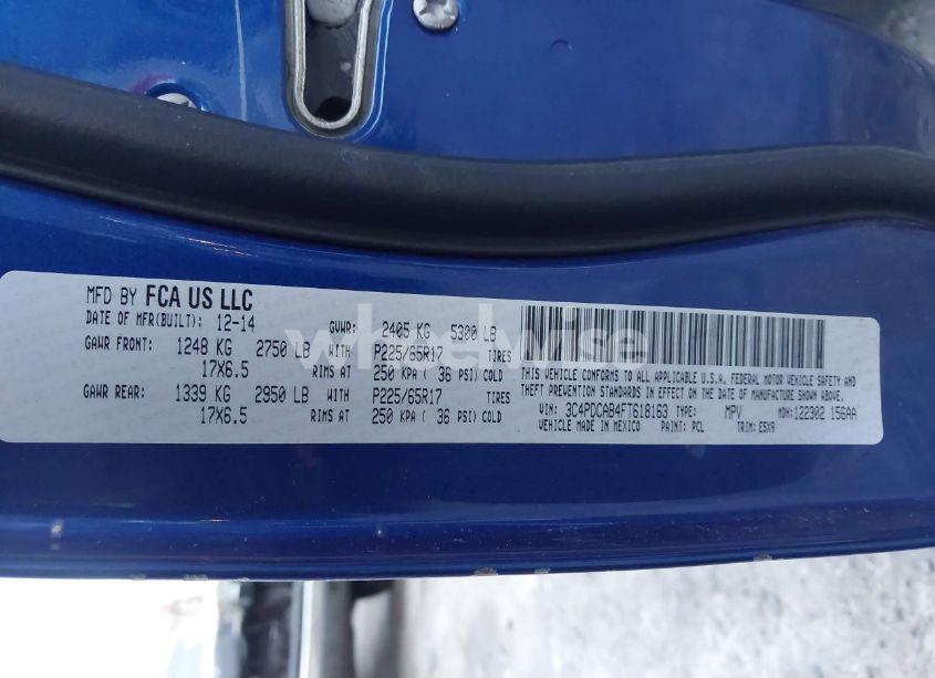 Photo 9 of 2015 Dodge Journey SE (VIN 3C4PDCAB4FT618163)